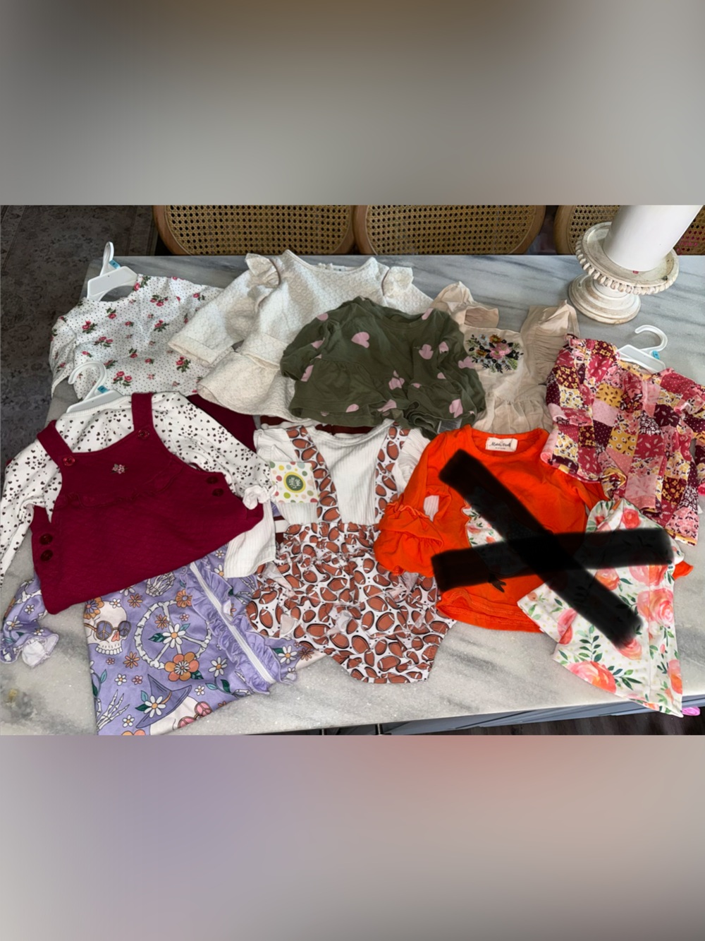 Baby girl clothing lot size 6M Fall Winter 14 pieces little me, gap